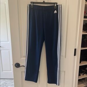 Adidas Kids Blue Joggers with White Stripes